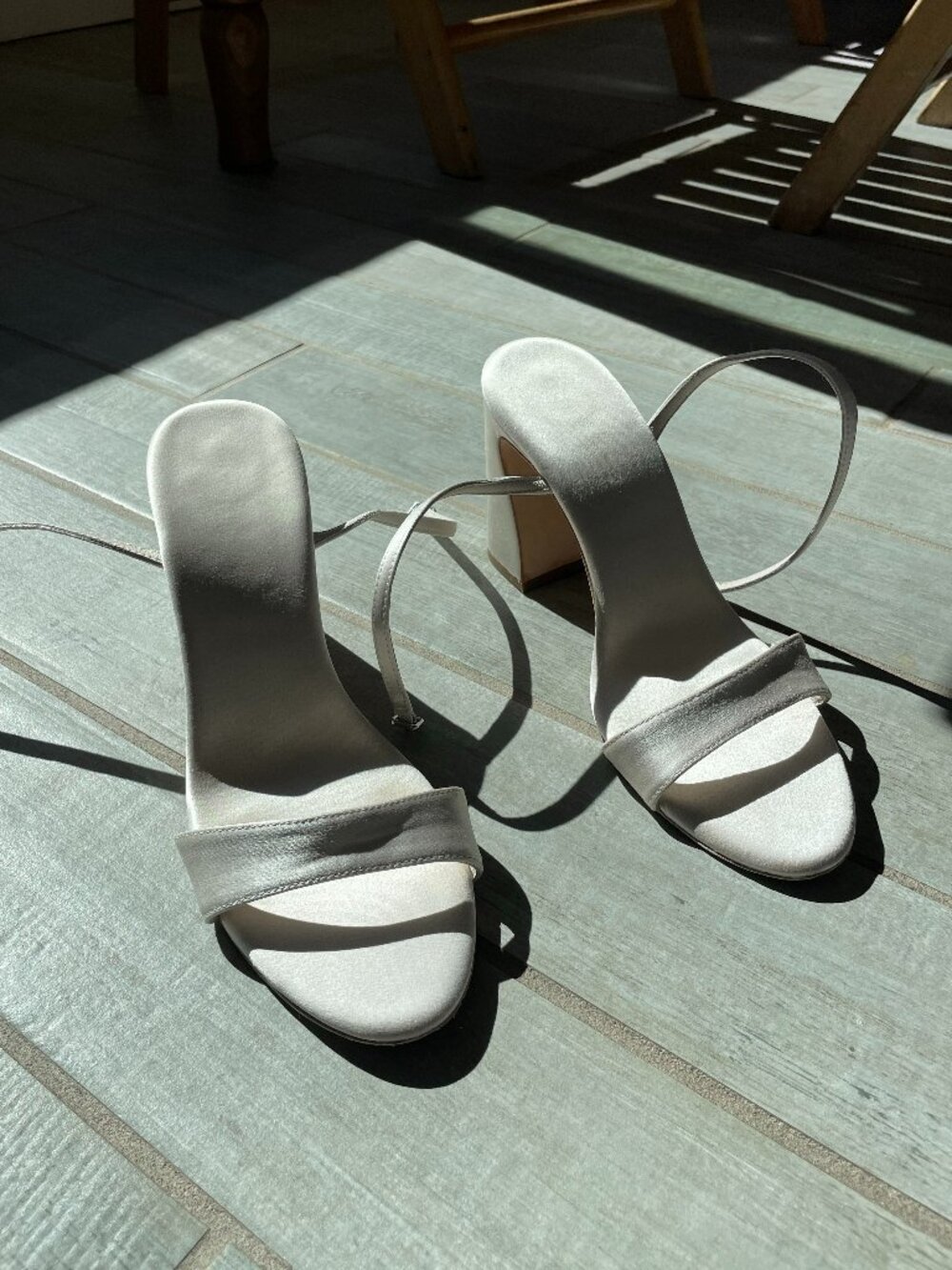 Loeffer Randall Malia Cream Curved-Heel Sandal 7.5